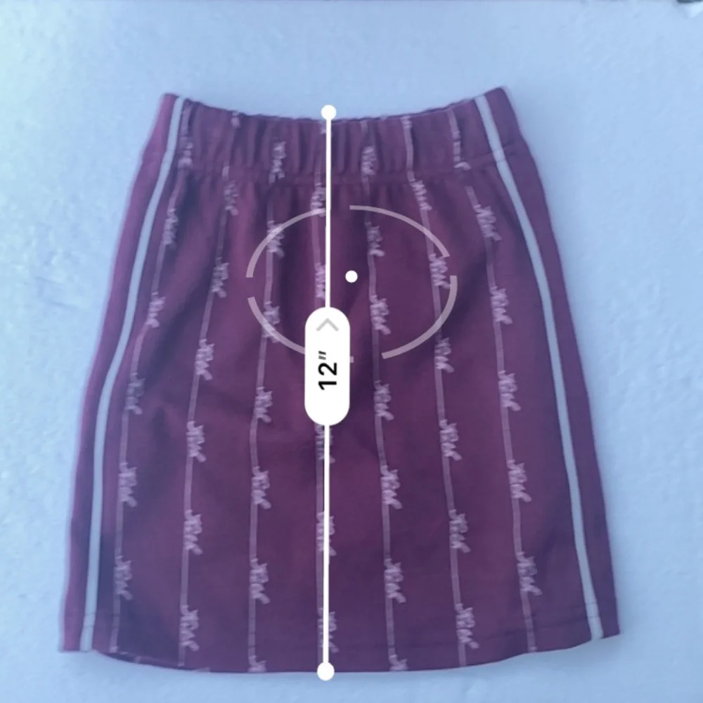 Kith Girls Burgundy Skirt with White Stripe